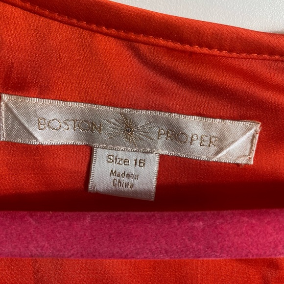 #495 BOSTON PROPER Peplum Dress size 16 - Picture 3 of 11